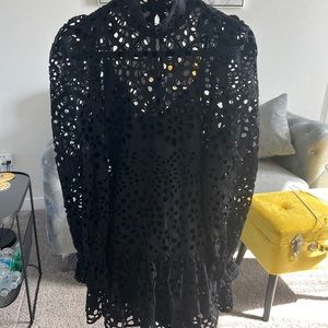 Black lace dress H&m premium XS 100% cotton